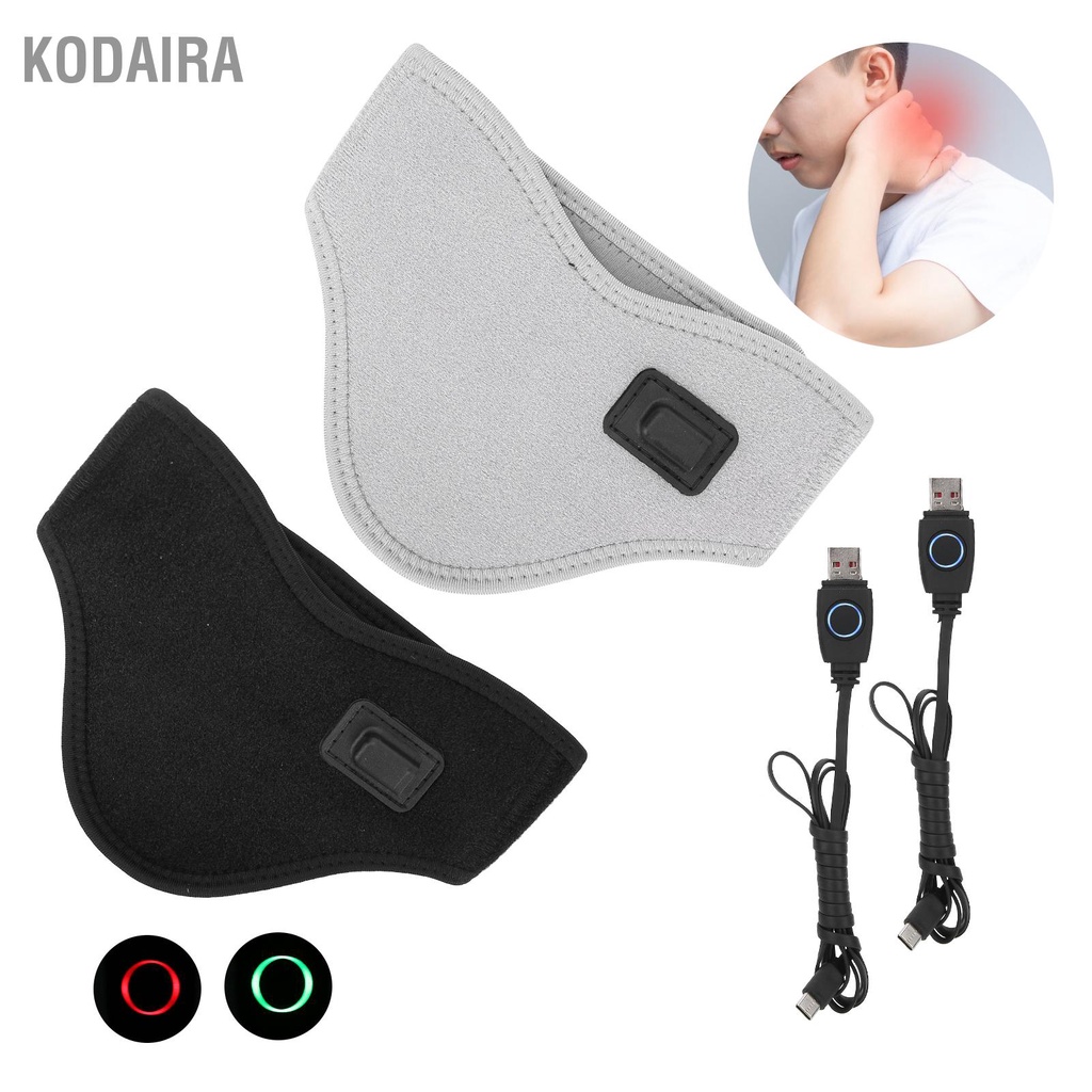 kodaira-ผ้าพันคอแบบอุ่นบรรเทาอาการปวดคอการบำบัดด้วยความร้อน-usb-แบบปรับได้แบบอุ่นคอปากมดลูก