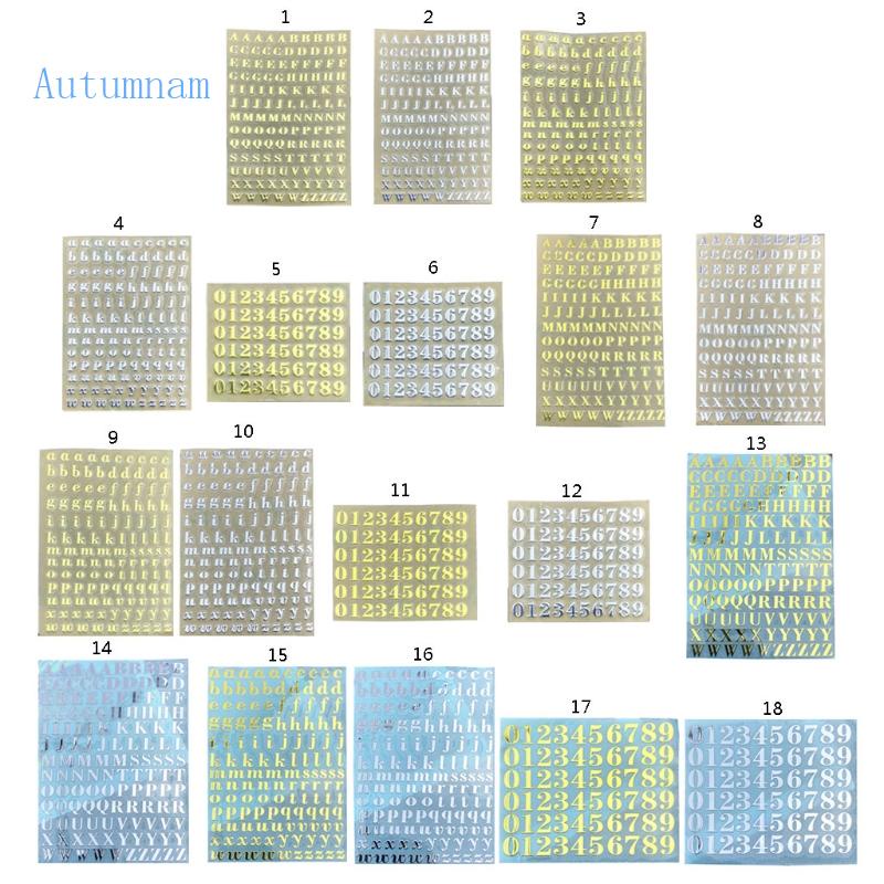 autu-สติกเกอร์โลหะ-ลายตัวอักษร-ตัวเลข-สําหรับติดตกแต่งเล็บ