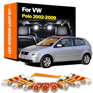 ชุดหลอดไฟอ่านหนังสือ Led 8 ชิ้น สําหรับ VW Polo 2002 2003 2004 2005 2006 2007 2008 2009