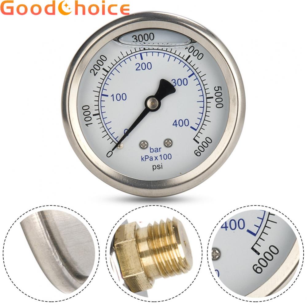 High Pressure Washer Gauge 0 400 Bar/6000 Psi M14x15 Thread