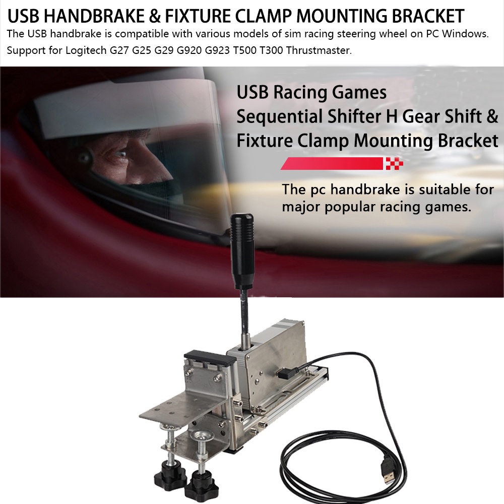 PC USB Racing เกมลําดับ Shifter H เกียร์ Shift & Fixture Clamp Bracket ...
