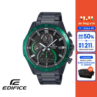 CASIO นาฬิกาข้อมือผู้ชาย EDIFICE รุ่น EFR-571DC-1AVUDF สายสเตนเลสสตีล สีดำ