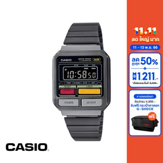 CASIO นาฬิกาข้อมือ CASIO รุ่น A120WEGG-1BDF วัสดุเรซิ่น สีดำ