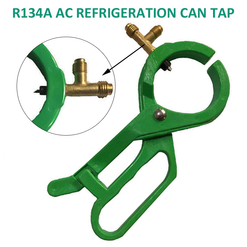 New For R134a R22 & R12 Refrigerant 2In1 Side Punch AC Can Tap AB