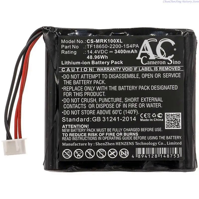 Cameron Sino Batteria Per Marshall Stockwell – 3400 MAh / 37,74 Wh – Sostituzione TF18650-2200-1S3PA
