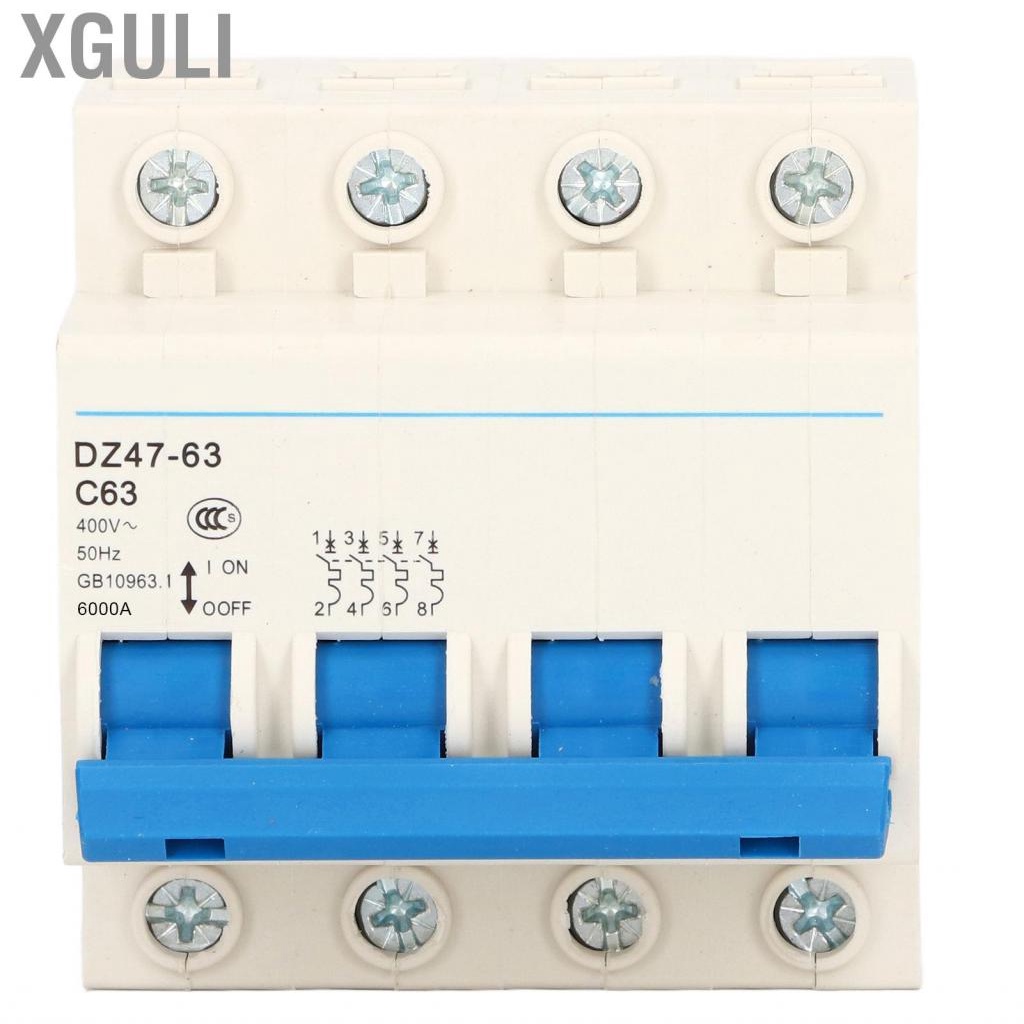 Xguli Circuit Switch 400V Mini Breaker 63A DIN Rail Mount Bistable ...