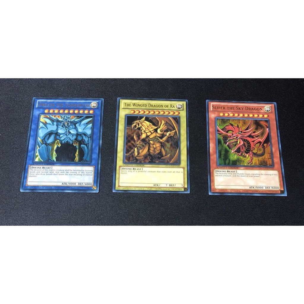 YuGiOh Slifer Obelisk Ra God YGLDENG01 Ultra Limited Edition English