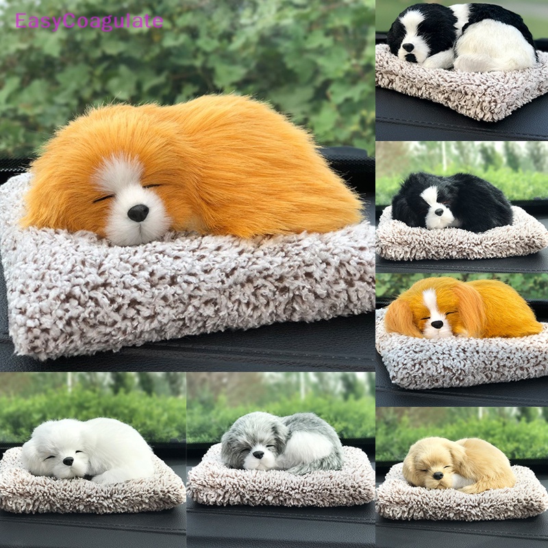 ของเล่นตุ๊กตาสุนัข-แมวจําลองน่ารัก-สําหรับตกแต่งภายในรถยนต์