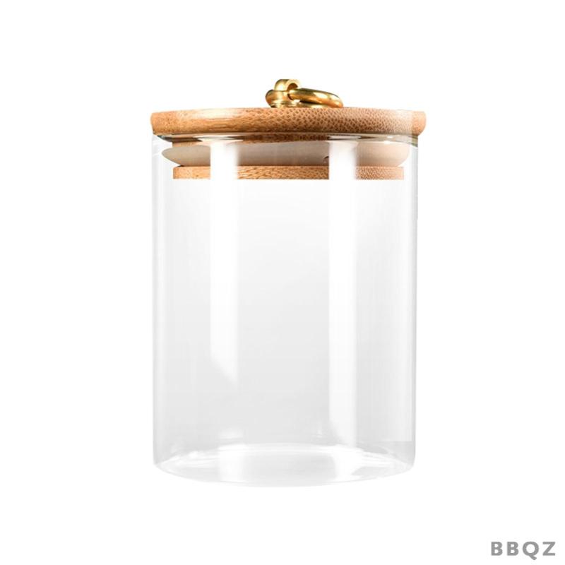 bbqz01-ขวดโหลแก้วเปล่า-ฝาไม้ใส-ขนาดเล็ก-อเนกประสงค์-สําหรับใส่เครื่องปรุง-ถั่ว-น้ําตาล