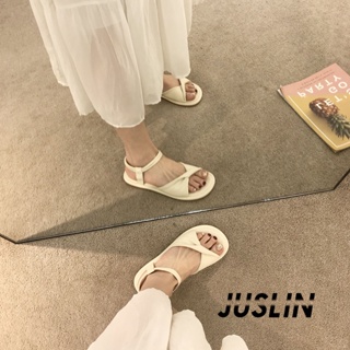 JUSLIN   รองเท้าแตะผู้หญิง ส้นแบน ใส่สบาย สไตล์เกาหลี รองเท้าแฟชั่น 2023 ใหม่  High quality พิเศษ Comfortable สวยงาม D22E02G 37Z230910