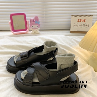 JUSLIN   รองเท้าแตะผู้หญิง ส้นแบน ใส่สบาย สไตล์เกาหลี รองเท้าแฟชั่น 2023 ใหม่  สวย High quality ins Trendy B28G172 37Z230910