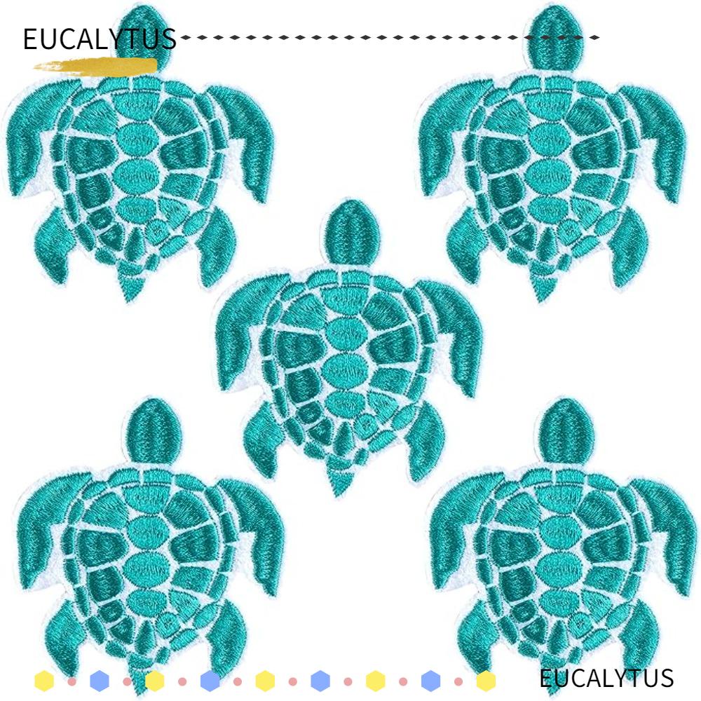 eutus-แผ่นผ้าโพลีเอสเตอร์-ปักลายเต่าน่ารัก-2-96-นิ้ว-2-55-นิ้ว-สําหรับเย็บติดเสื้อผ้าสัตว์เลี้ยง-15-ชิ้น