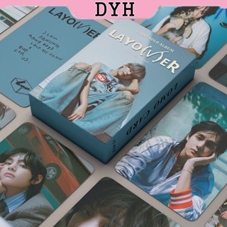 โปสการ์ดเลเซอร์ อัลบั้ม KPOP LOMO BTS V Photocards Layover 55 ชิ้น ต่อกล่อง