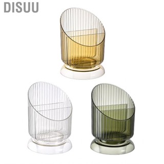 Disuu Portable Makeup Brush Holder Organizer Plastic Transparent Round Lipstick Cosmetic Storage Cup for Pen Pencil