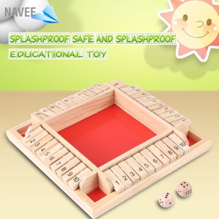 NAVEE การศึกษาไม้จำนวนคณะกรรมการครอบครัวแบบดั้งเดิมเกมดื่มลูกเต๋าของเล่น