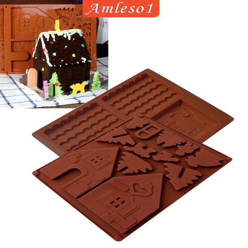 amleso1-ชุดแม่พิมพ์ตัดคุ้กกี้-ขนมปังขิง-สําหรับทําขนมหวาน-ช็อคโกแลต-ขนมหวาน