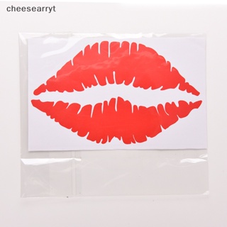 Chee สติกเกอร์ PVC ลาย Kiss Mark Lips เซ็กซี่ สีแดง สําหรับติดตกแต่งหน้าต่างรถยนต์ 1 ชิ้น EN