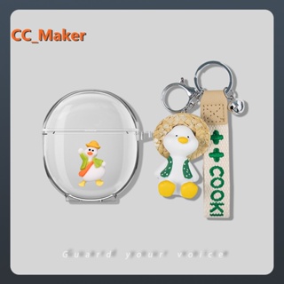 For OPPO Enco Air3 Pro Clear Soft Case Cute Silicone soft Case Cartoon Astronaut Keychain Pendant OPPO Enco R /Play Shockproof Case Bluetooth Earphone Shell Protective Case