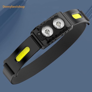 [Domybestshop.th] หัวไฟฉาย LED 300 ลูเมน IPX4 กันน้ํา ชาร์จ USB สําหรับผู้ใหญ่ วิ่ง ตั้งแคมป์ ปีนเขา กลางแจ้ง