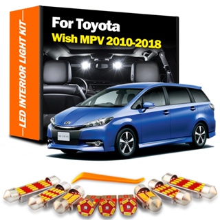 ชุดหลอดไฟ LED 12 ชิ้น สําหรับ Toyota Wish MPV 2010 2011 2012 2013 2014 2015 2016 2017 2018