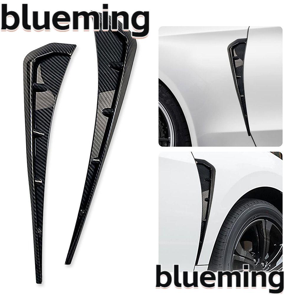 blueming2-ตะแกรงสปอยเลอร์-ระบายอากาศ-สีดํา-สําหรับตกแต่งบังโคลนรถยนต์-2-ชิ้น