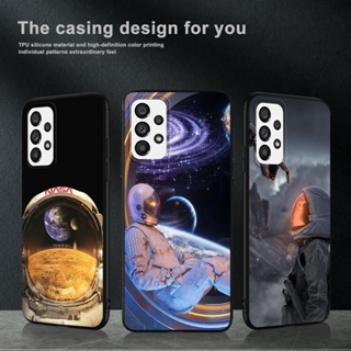 สําหรับ Samsung Galaxy A03 Core A13 A23 A33 A53 A73 5G เคสโทรศัพท์ซิลิโคน TPU แบบนิ่ม ลายนักบินอวกาศ กันกระแทก