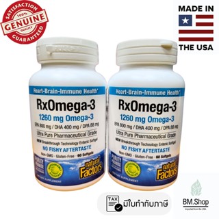 [1260mg] Natural Factors, RxOmega-3, 1260 mg, 60 Softgels