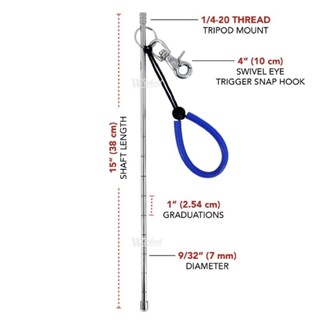 WICKED POINTER - Stainless Pointer wicked muck stick pro with Snap & lanyard (dia. 7mm.)