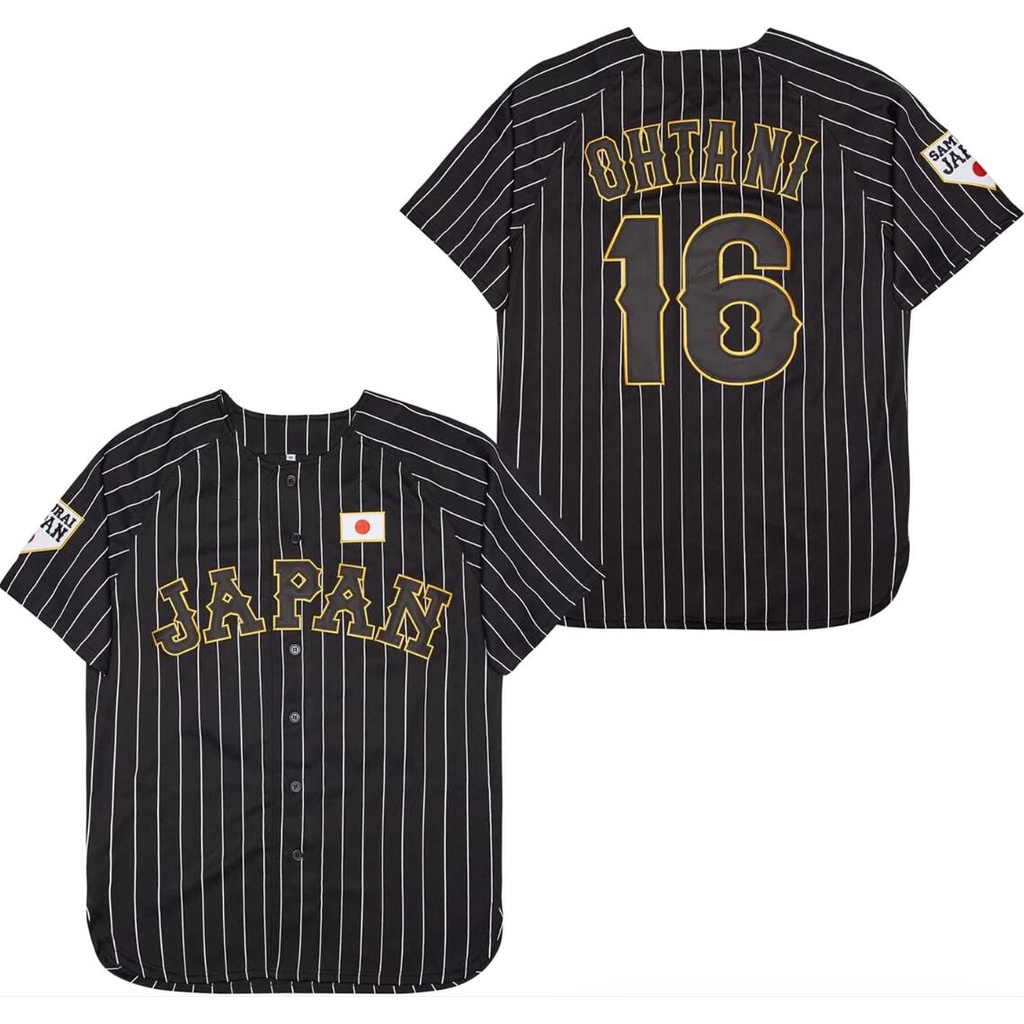 16 Shohei Ohtani Team Japan World Baseball Classic 2023 Black White Man