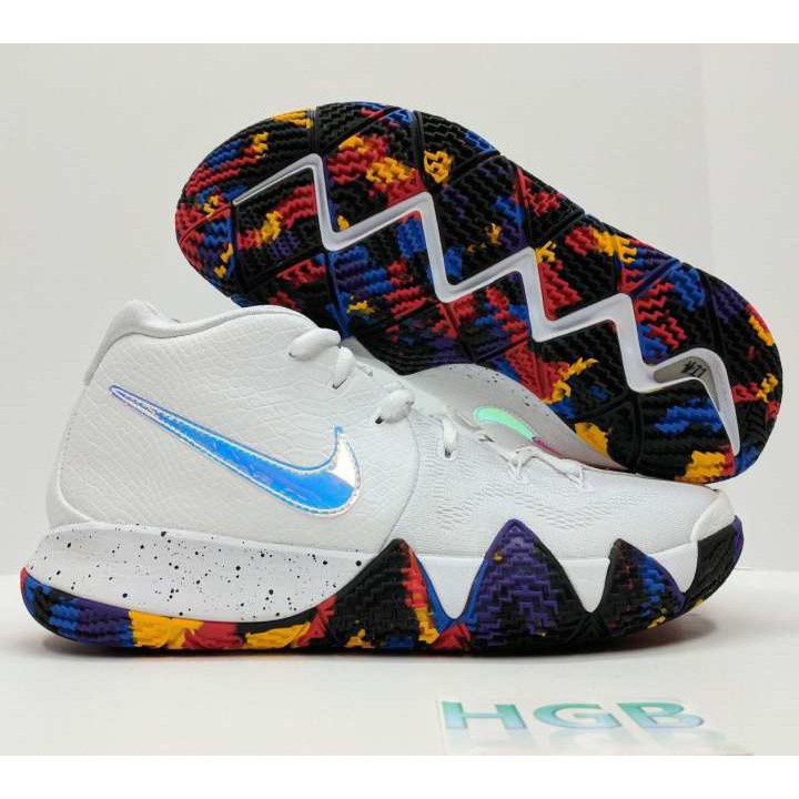 Kyrie 4 best sale white multicolor