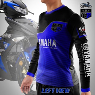 เสื้อยืด พิมพ์ลาย baju Moto Y15zr Yamaha Ysuku Biru Moto สําหรับผู้ชาย และผู้หญิง