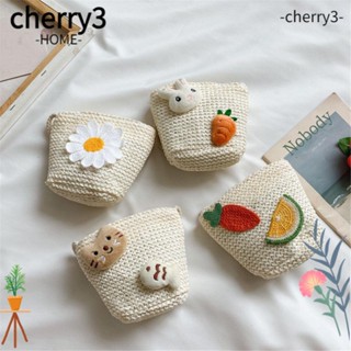 Cherry3 กระเป๋าสะพายไหล่ กระเป๋าถือ ลายกระต่าย ดอกไม้น่ารัก