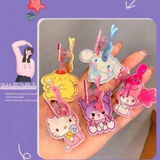 กิ๊บติดผม รูปการ์ตูนกังหันลม Sanrio น่ารัก หมุนได้ สามมิติ สีแดง แบบสร้างสรรค์ เครื่องประดับ สําหรับผู้หญิง