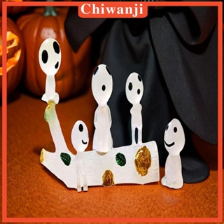 [Chiwanji] ฟิกเกอร์ตอเรืองแสง รูปผี งานฝีมือ สําหรับตกแต่งบ้าน ออฟฟิศ