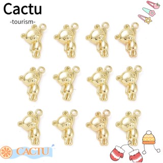 Cactu จี้รูปหมี อัลลอย สีทอง สําหรับทําเครื่องประดับ DIY