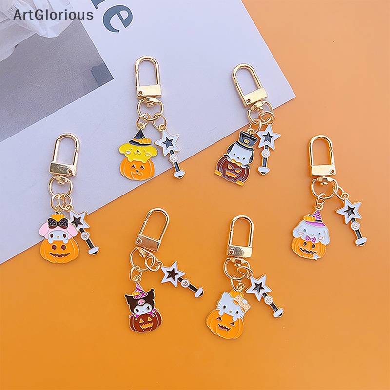 sanrio-พวงกุญแจ-จี้โลหะ-รูป-hello-kitty-kuromi-cinnamoroll-kawaii-เหมาะกับของขวัญฮาโลวีน-สําหรับตกแต่งกระเป๋า