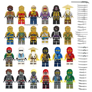 Blowgentlywind ชุดของเล่นตัวต่อฟิกเกอร์ Ninjago Kai Jay Sensei Wu Master 24 ชิ้น