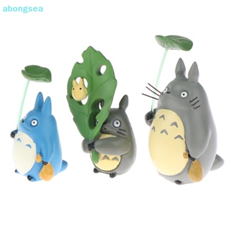 Abongsea โมเดลฟิกเกอร์ Totoro Girl with Leaf My Neighbor Totoro ของเล่นสําหรับเด็ก 1 ชิ้น