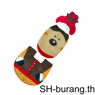 【Buran】ชุดพรมปูพื้น ลายซานต้าคลอส สโนว์แมน กวาง คริสต์มาส 1/2 สําหรับตกแต่งบ้าน ห้องน้ํา