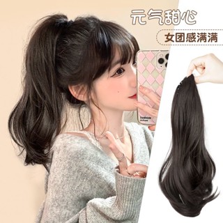 Ponytail micro-curl female high ponytail natural grip short ponytail curl clip ultra-light hair braid micro-curly long hair