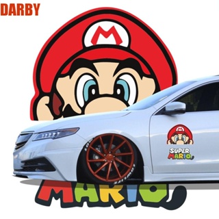 Darby สติกเกอร์ กันน้ํา ลายการ์ตูน Super Mario Super Mario สําหรับตกแต่งกระจกหน้าต่างรถยนต์