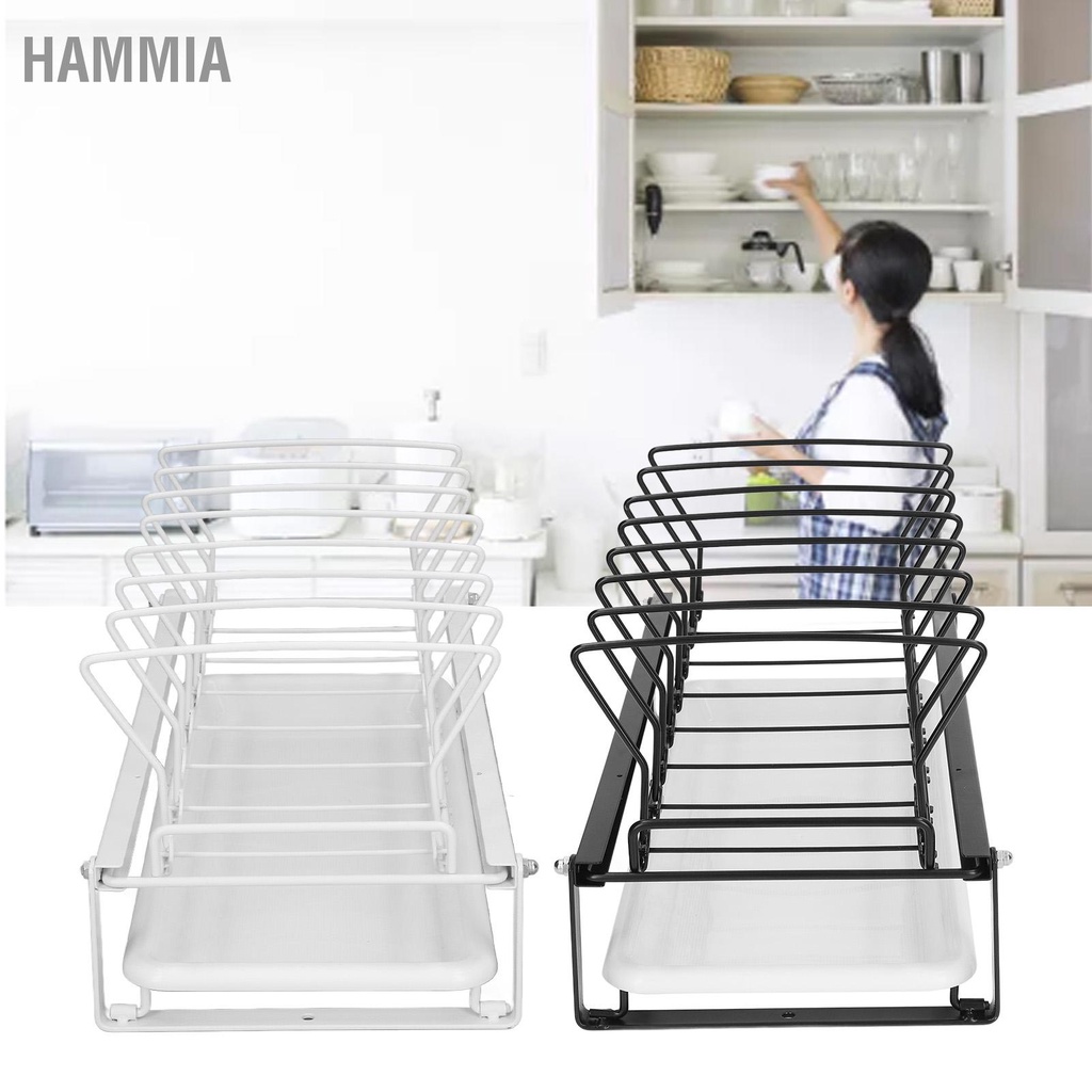 hammia-ชั้นวางจานแห้งบนโต๊ะอาหารชั้นวางของผู้ถือแผ่นพร้อมถาดคว่ำตู้ห้องครัว