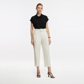 G2000 กางเกงขายาวผู้หญิง ทรงแท็ปเปอร์ (TAPERED FIT) รุ่น 3126228502 OFF-WHITE กางเกงขายาว เสื้อผ้า เสื้อผ้าผู้หญิง