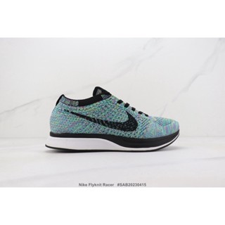 Nike flyknit racer triple hotsell black ราคา