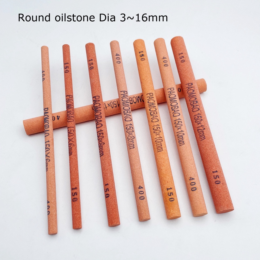 5pcs รอบขัดน้ํามันหิน Fine บด Oilstone Strip Sharpening มีดหินสําหรับ ...