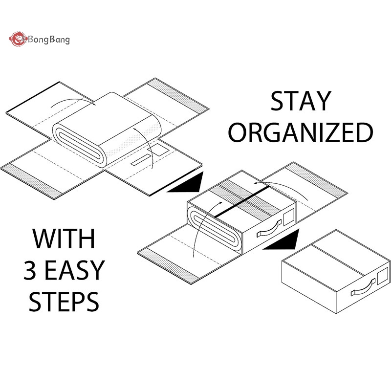 abongbang-กล่องเก็บเครื่องนอน-ผ้าปูที่นอน-ปลอกหมอน-ผ้าลินิน-พับได้