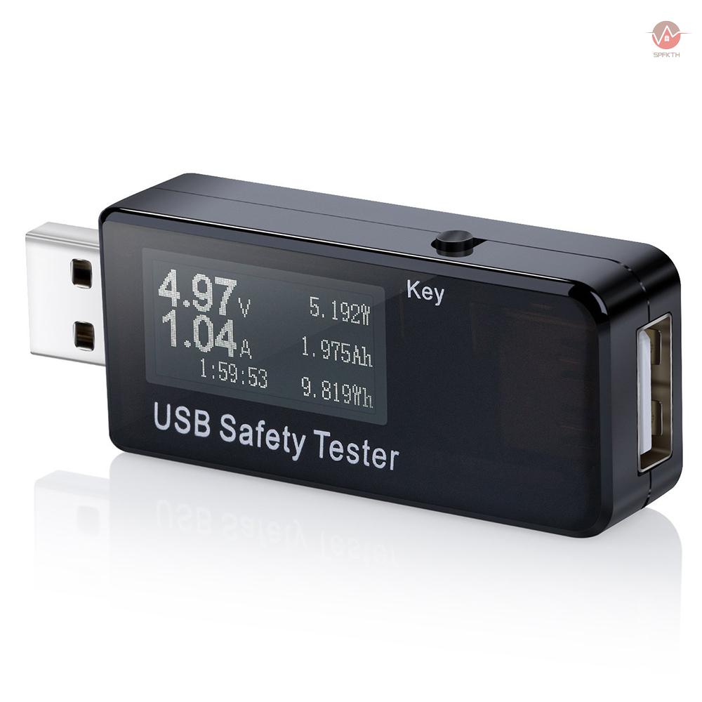 usb-digital-tester-voltage-monitor-dc-5-1a-30v-amp-voltage-meter-test-speed-of-chargers-cables-capacity-of-power-banks-black