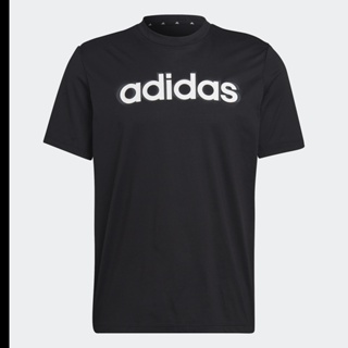 adidas เทรนนิง เสื้อยืดเทรนนิง AEROREADY Workout Silicone Print Linear Logo ผู้ชาย สีดำ HN8533