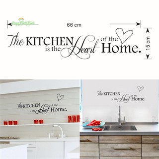 Erck&gt; ใหม่ สติกเกอร์ติดผนัง ลาย Kitchen Is the Heart of Home แกะออกได้ DIY สําหรับตกแต่งบ้าน