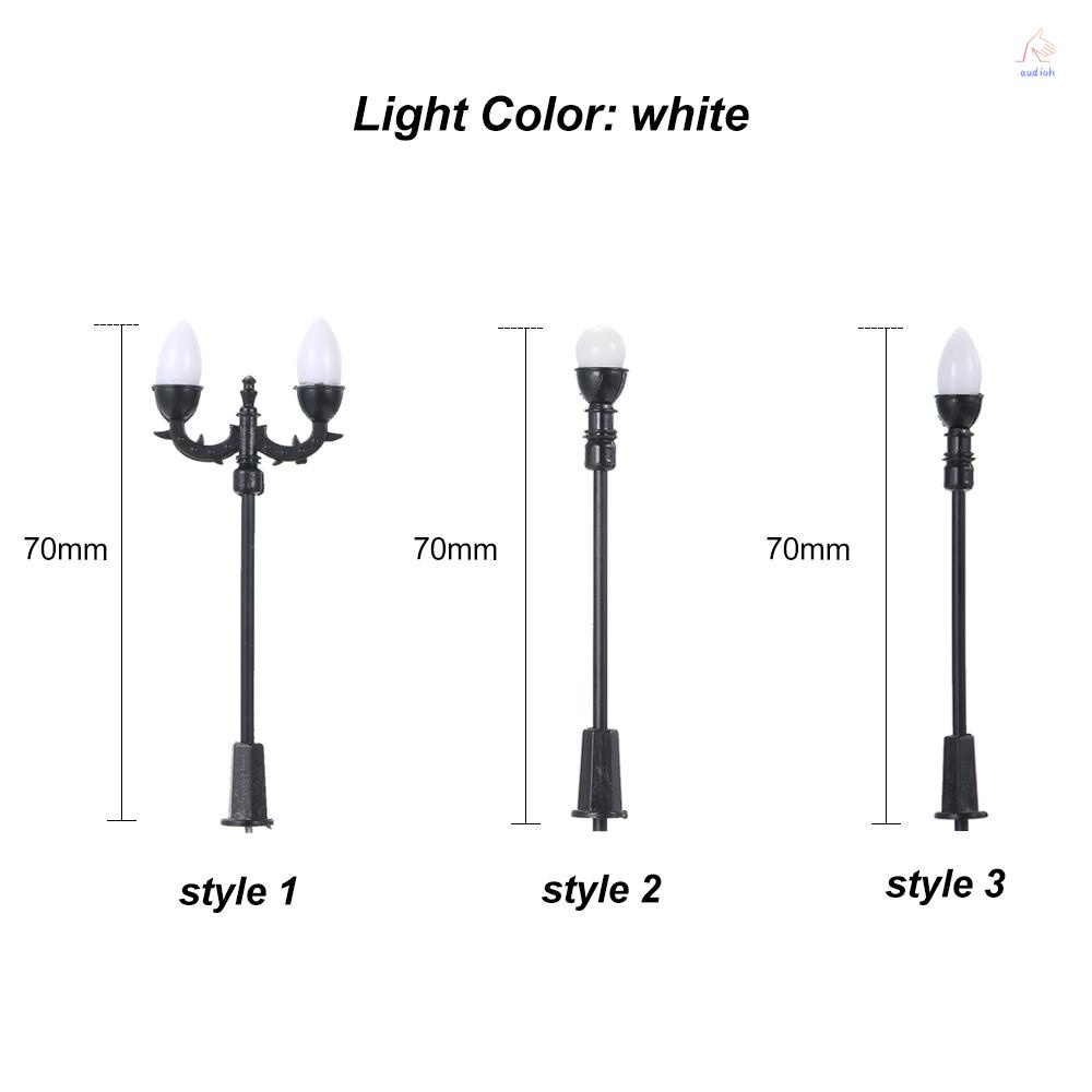 โคมไฟถนน-led-สเกล-1-100-70-มม-สีขาว-สําหรับตกแต่งสวน-ทางรถไฟ-20-ชิ้น